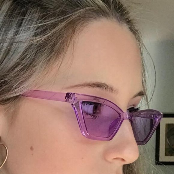 Purple small cat eye sunglasses main image 5
